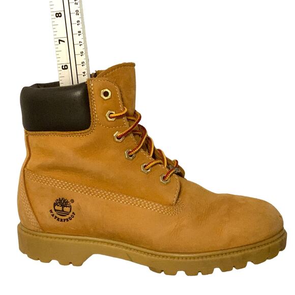 Timberland Waterproof Premium Nubuck Leather Womens Boots Rubber Lug Outsole 8.5 - Picture 6 of 12